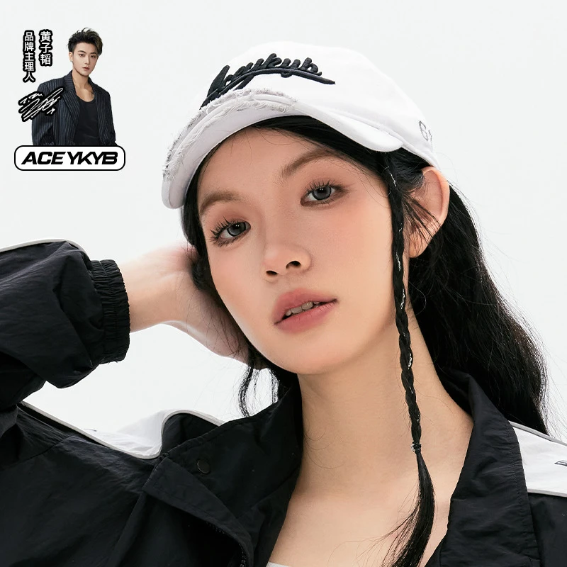 【脑花甄选】新款洗水破洞喷色情侣帽子遮阳棒球帽男女Y42NYM011