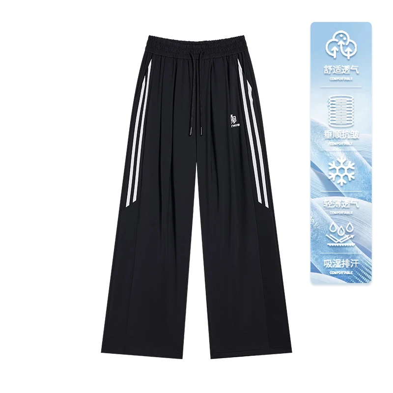 YKYB夏季新款运动潮流宽松抽绳凉感休闲冰丝速干长裤Y42NWK102