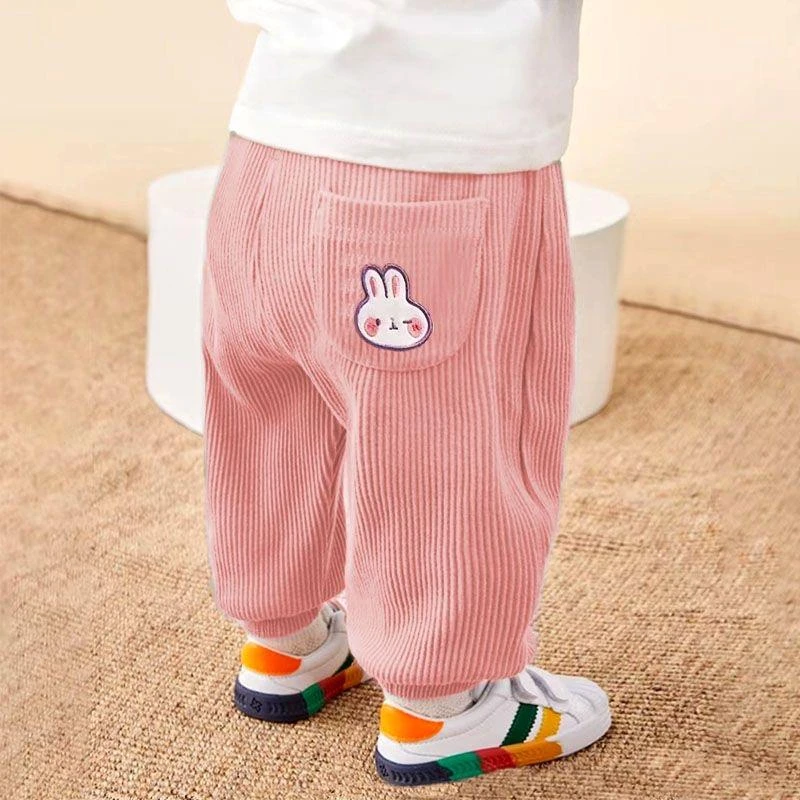 婴幼儿防蚊裤男童卫裤女宝灯芯绒长裤薄款休闲裤子春秋小童灯笼裤