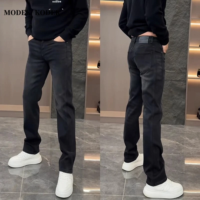 MODEKKODEKMODEKKODEK春秋季新款直筒长裤复古美式牛仔裤男士