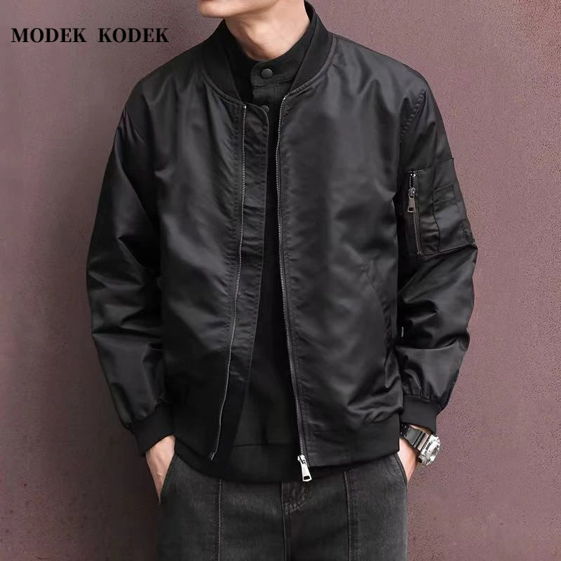 MODEK KODEK时尚潮牌男士长袖棒球领休闲夹克春秋季潮流百搭外套