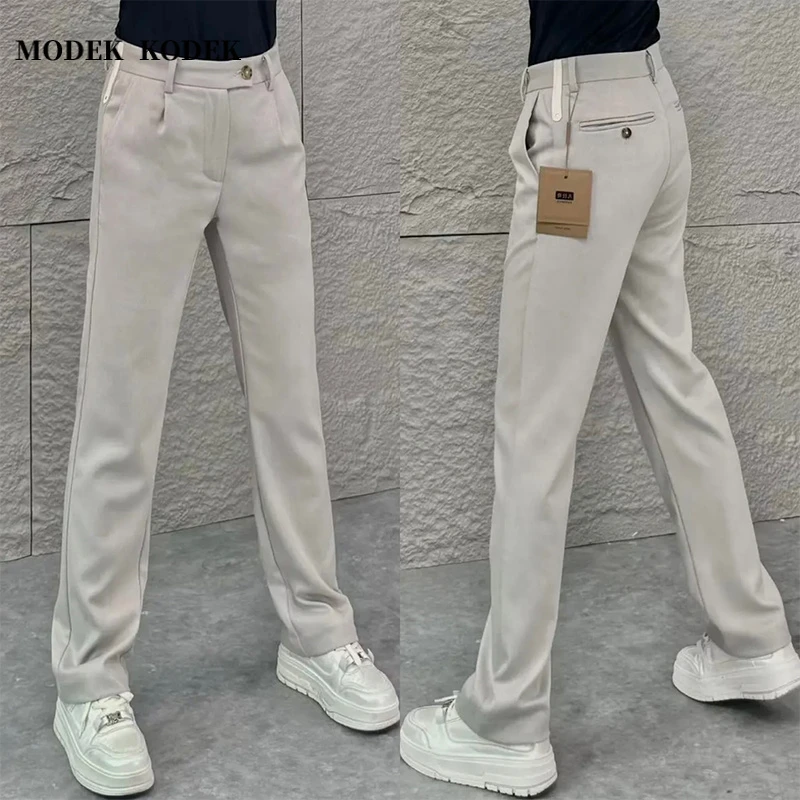 MODEK KODEK秋季轻奢高品质直筒宽松休闲裤男士新款潮流百搭西裤