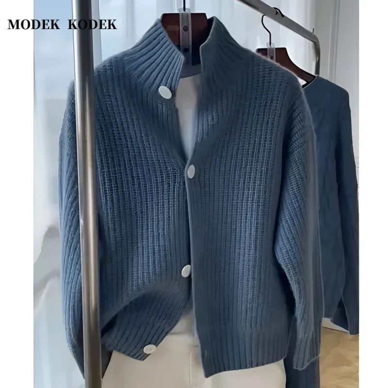 MODEK KODEK潮流慵懒风男士长袖毛衣针织衫春秋季宽松休闲男外套