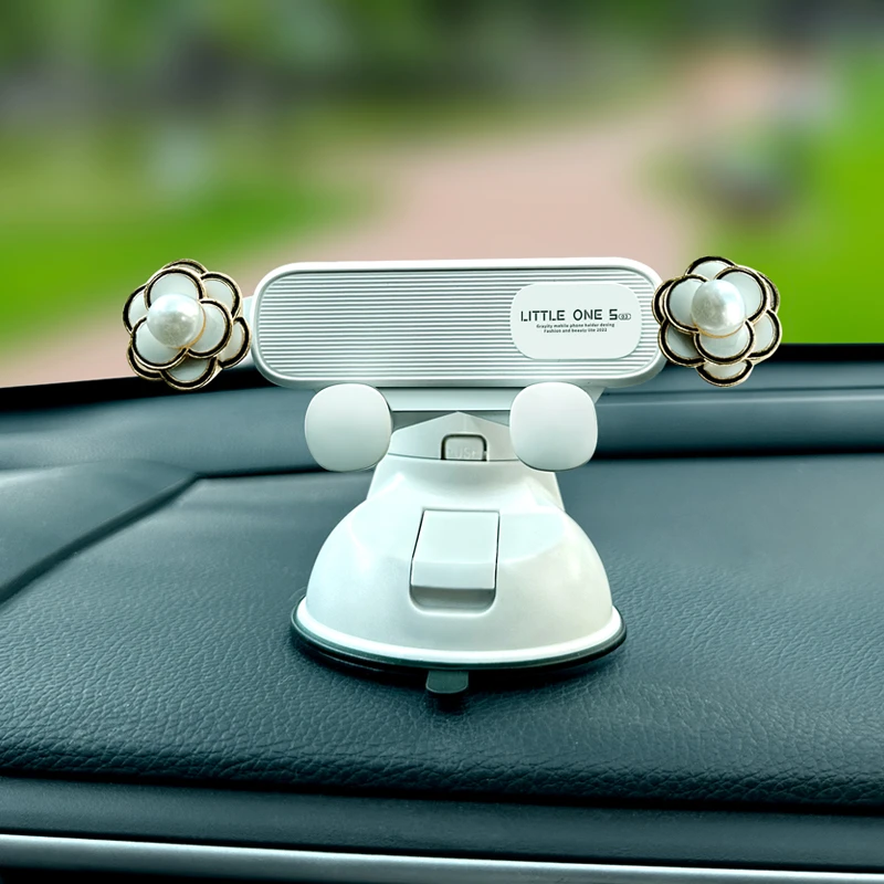 车载手机支架2025新款汽车仪表台可爱创意车内中控台导航固定支架