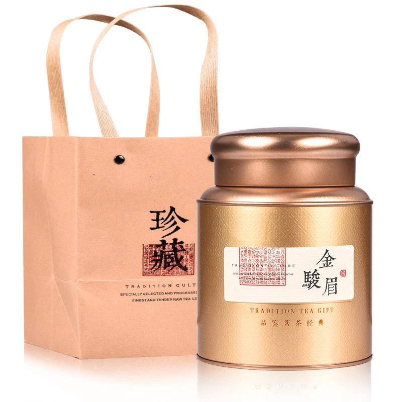 金骏眉红茶蜜香型武夷山茶叶金俊眉浓香型新茶自己喝散装罐送礼袋