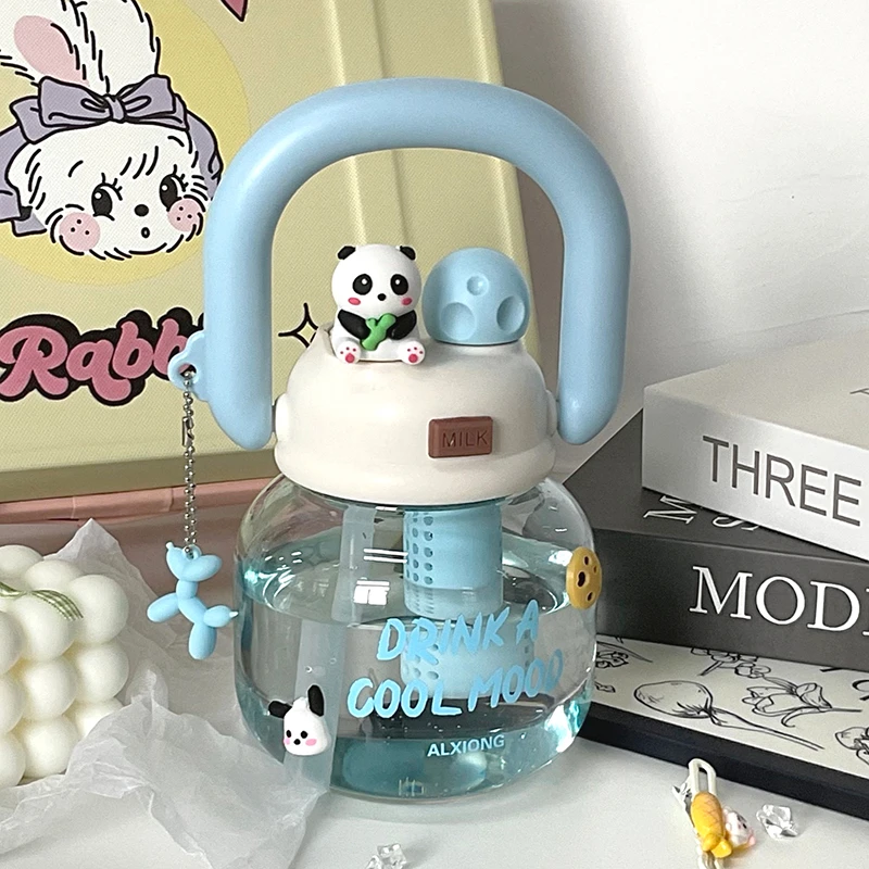 双饮吸管杯水杯超大背带学生水壶大肚杯双饮杯便携女夏日旅行