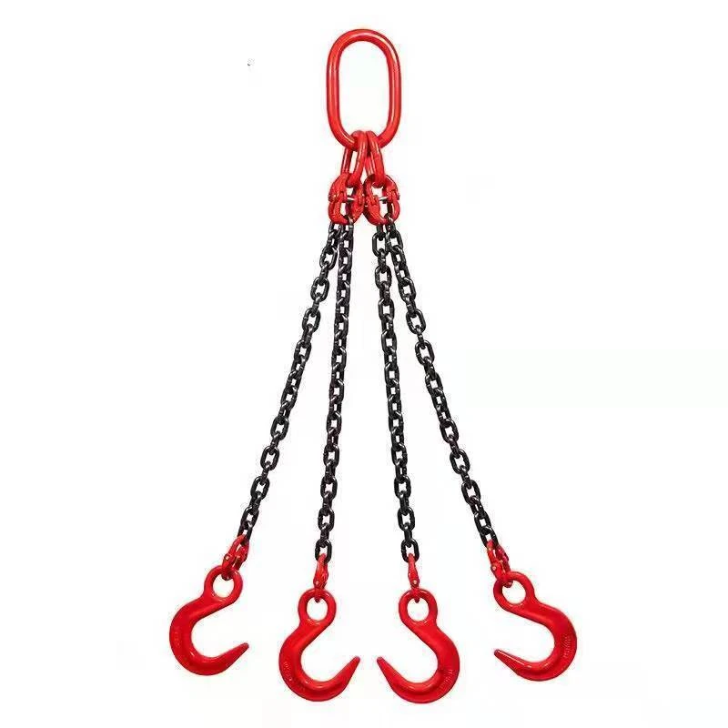 起重链条一拖四链条吊索具四腿综合配大开口钩子铁链条