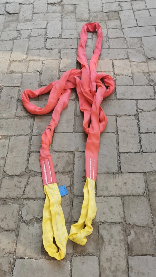 特！国标吊装带3T4米柔性双扣  六倍破断拉力拖车绳