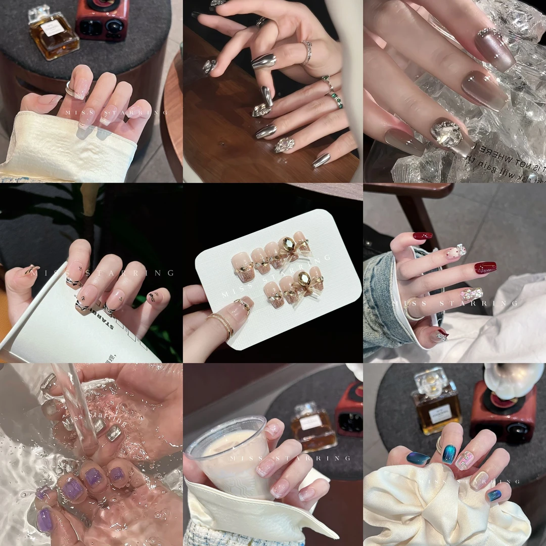 MissStarring随机手工美甲一副