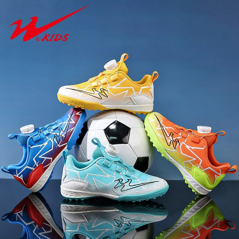 双星2024春季新款透气网面男童女童足球鞋29001