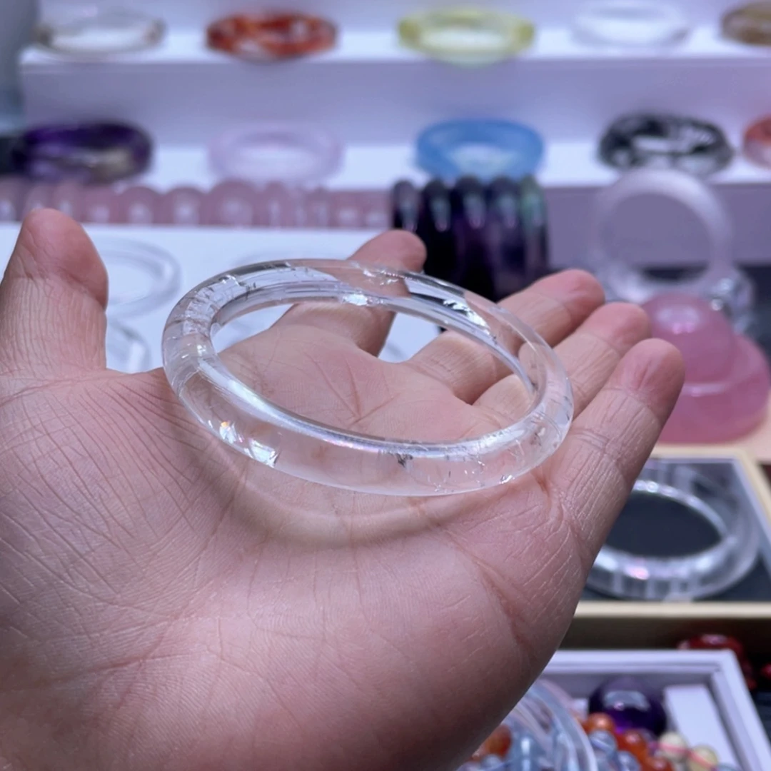 【闪购商品】水晶手镯53圈口29号未镶嵌开**美