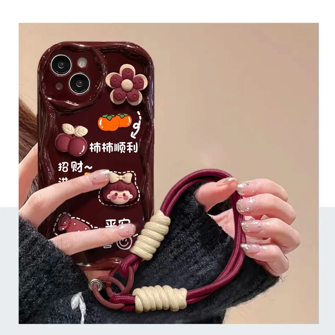 好柿发生女孩适用iphone1513苹果14pro手机壳华为vivo小米oppo套