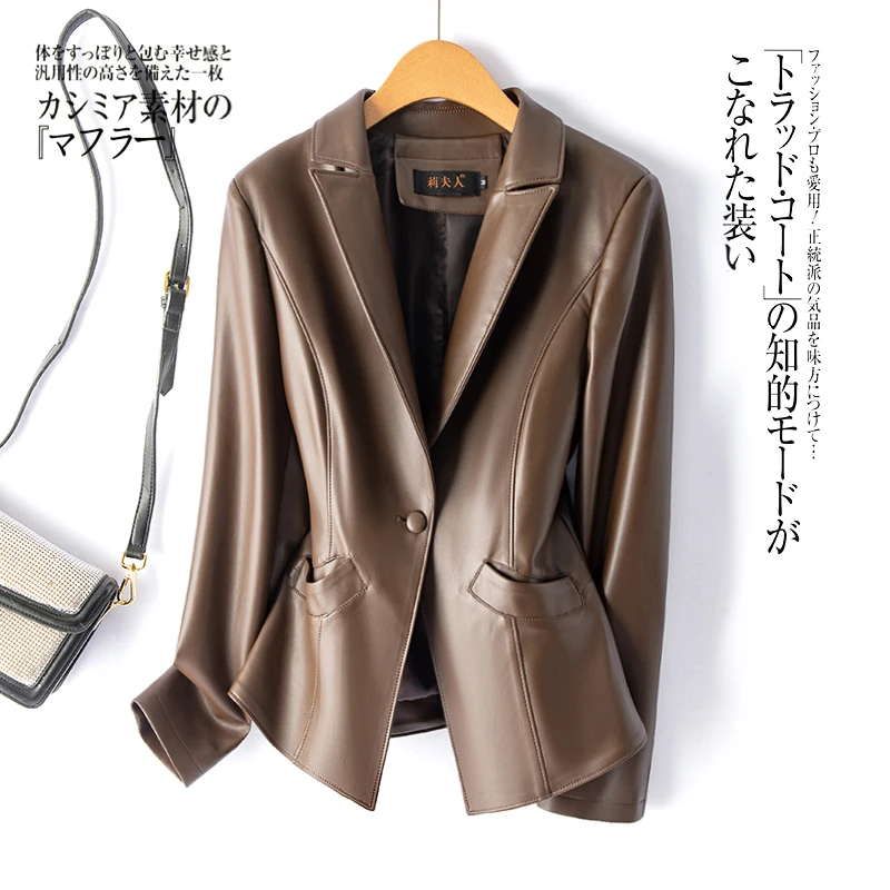 （反季清仓）绵羊皮西装真皮西装短款春秋