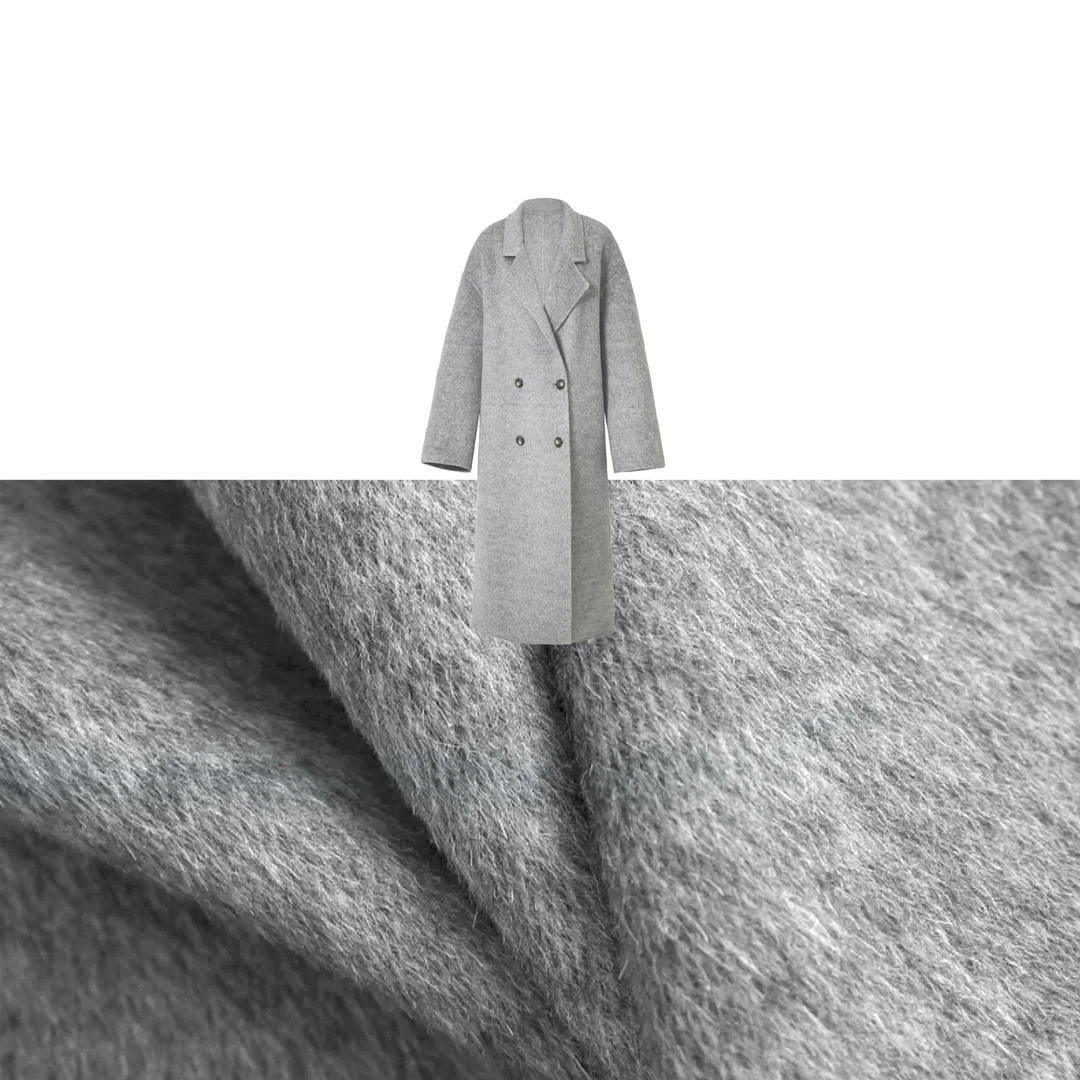 海盐可可秋冬设计师950G双面呢中长款时尚百搭大衣