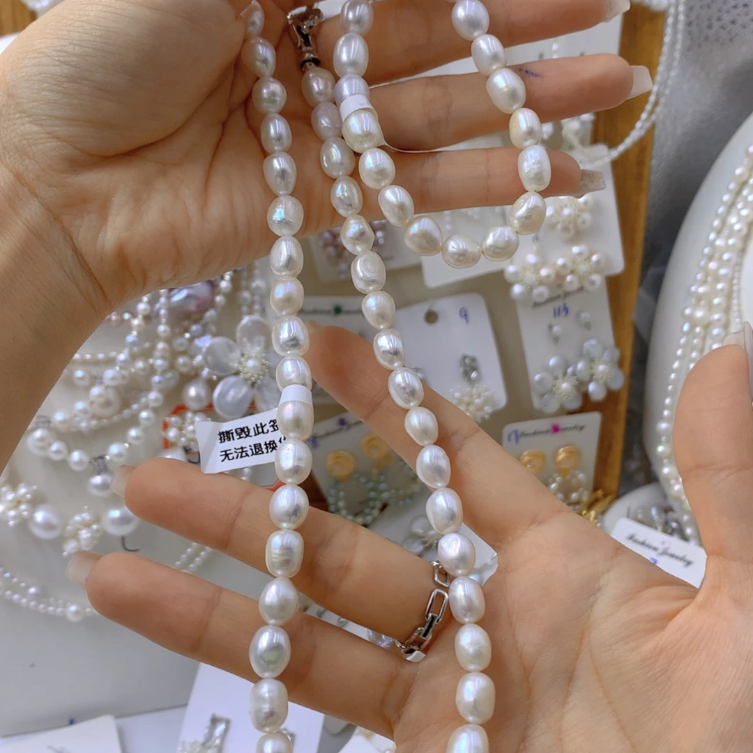 淡水珍珠耳饰银S925镶嵌