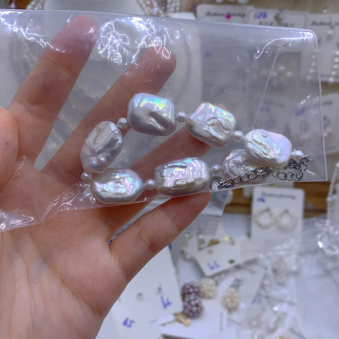 淡水珍珠耳饰银S925镶嵌