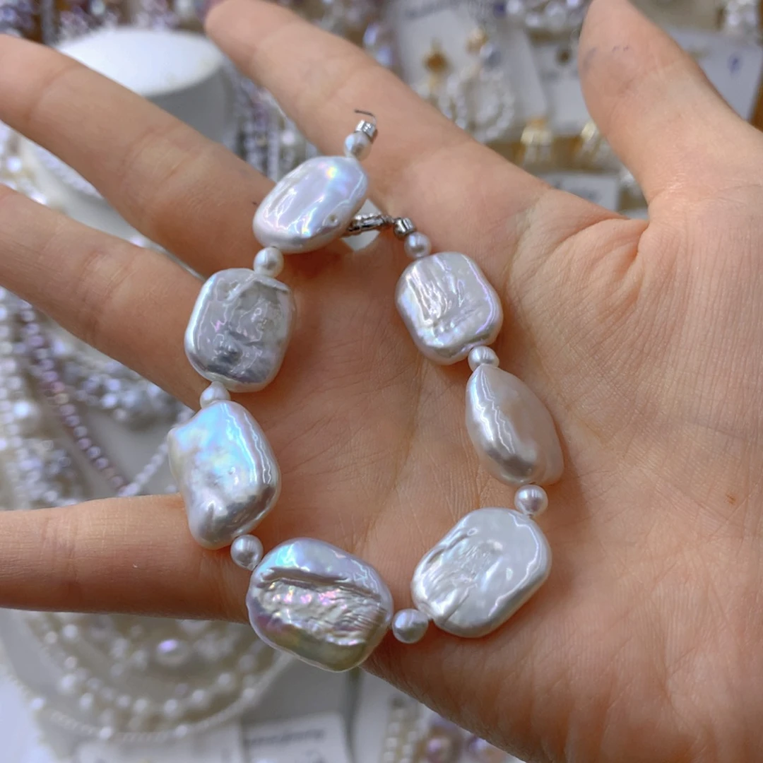 淡水珍珠耳饰银S925镶嵌