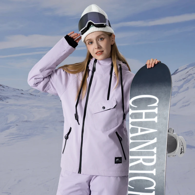 锐岩RIVIYELE滑雪服保暖透气男女款单双板户外防风防水耐磨滑雪衣