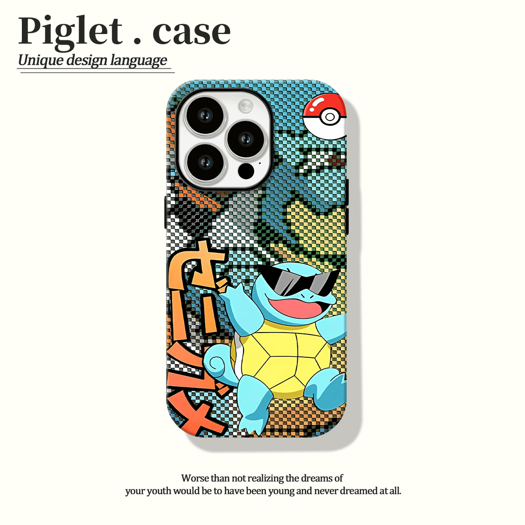 适用苹果15手机壳杰尼龟iphone14可爱软壳11/12/13全包创意卡通