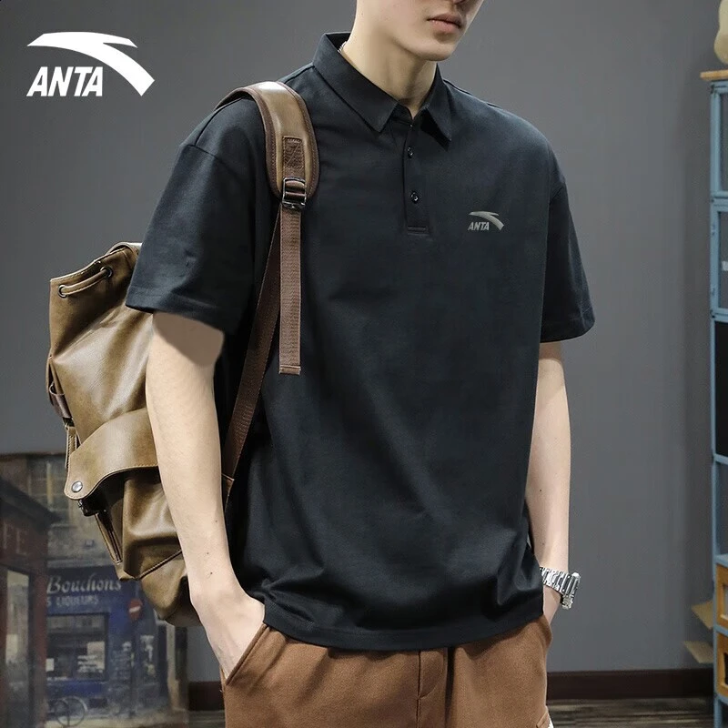 安踏短袖polo衫男运动t恤男衣服运动服饰秋季冰丝速干商务男装