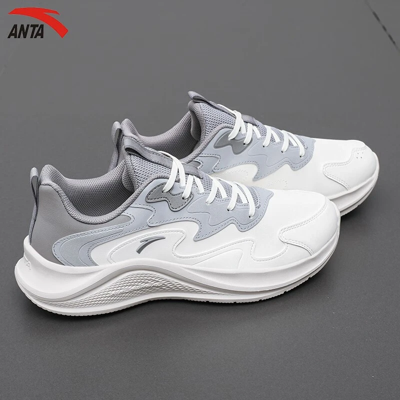 漫步男鞋跑鞋运动鞋2025秋季皮网面舒适潮鞋休闲跑步鞋