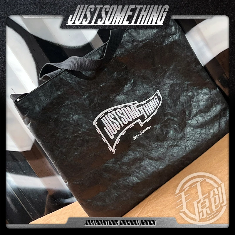 JS单肩包潮牌斜挎包轻度防水购物袋复古牛皮纸袋手提袋单肩包