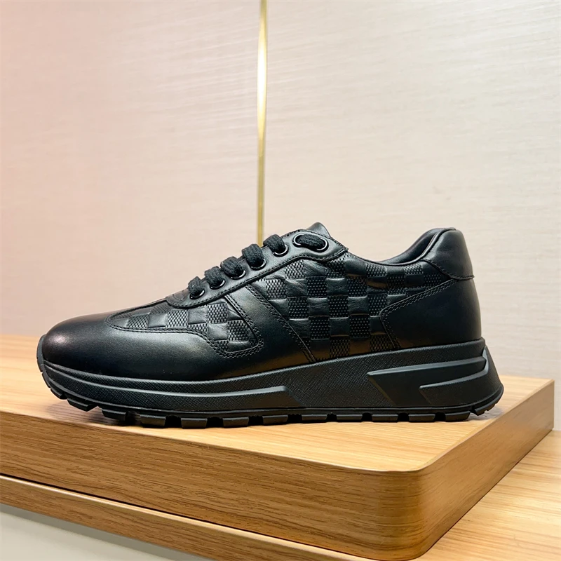 欧洲站新款休闲运动鞋牛皮轻奢舒适男鞋气质高品质百搭男士皮鞋