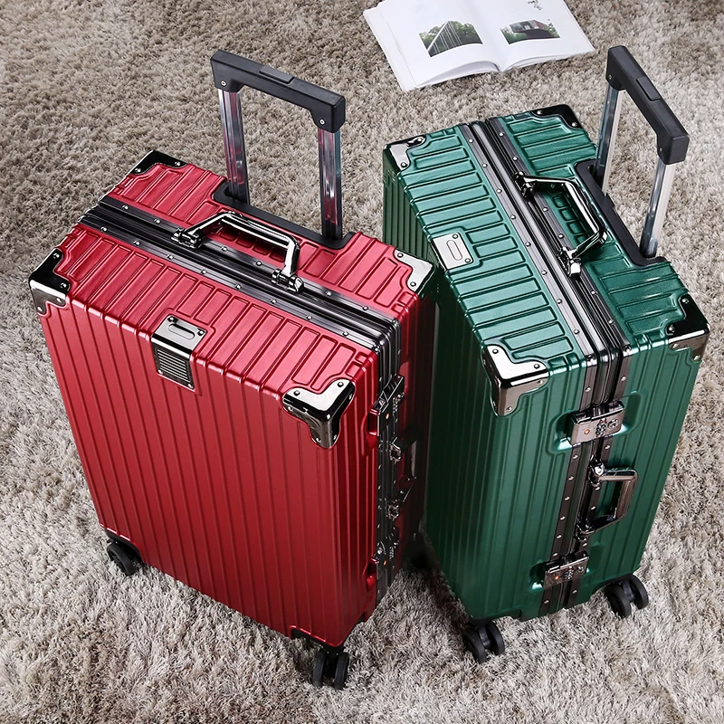 陌尊保罗品牌行李箱结实铝框拉杆箱大容量学生万向轮旅行箱登机箱