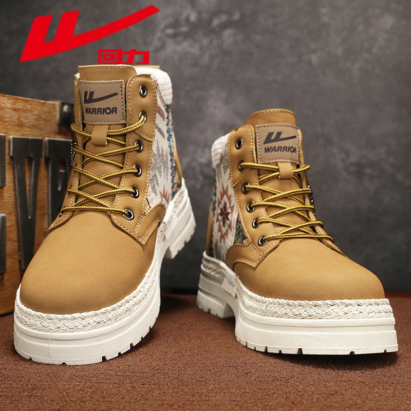 回力马丁靴2025冬季新款英伦风厚底运动短靴男户外百搭潮流工装靴