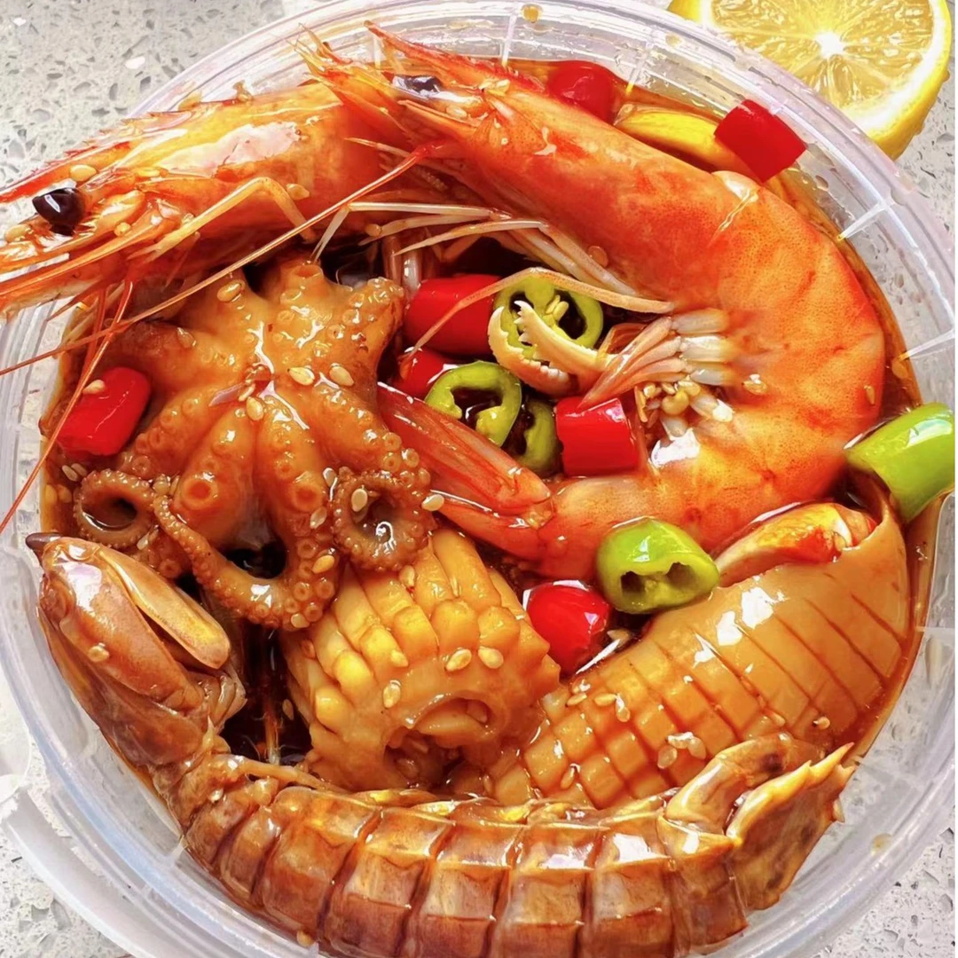 惠食哒捞汁麻辣小海鲜  1000克/桶，解冻即食可加热，顺丰发货