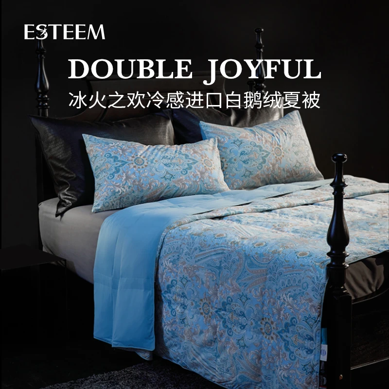 ESTEEM/宜庭冰火之欢冷感双温白鹅绒夏被