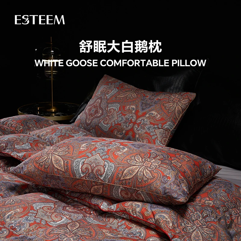 ESTEEM/宜庭 高档舒眠大白鹅绒丝枕家用