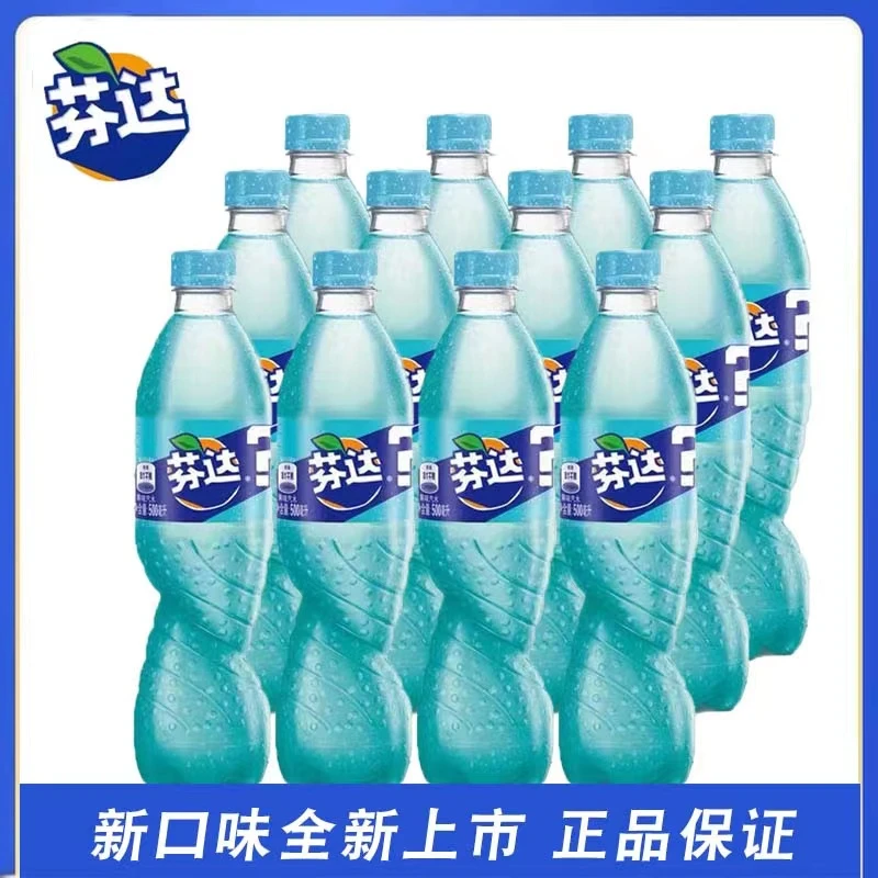 可口可乐芬达茉莉蜜桃味500ml*6/12瓶果味型汽水即饮瓶装碳酸饮料