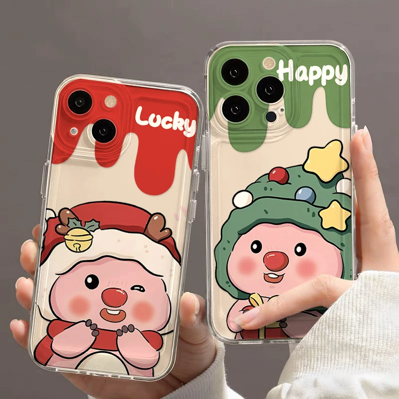 圣诞海狸苹果15手机壳iPhone14promax新款7/8plus软壳13/12/11/xr