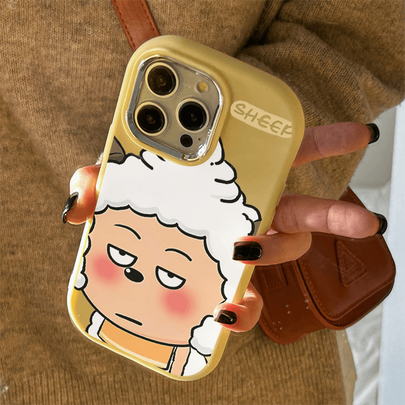 无语懒羊苹果15promax手机壳iPhone14plus新13/12软7/8plus/11/xr
