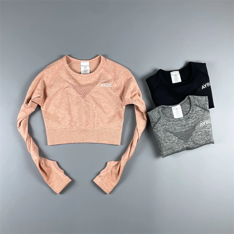 短款透气网眼瑜伽跑步健身衣