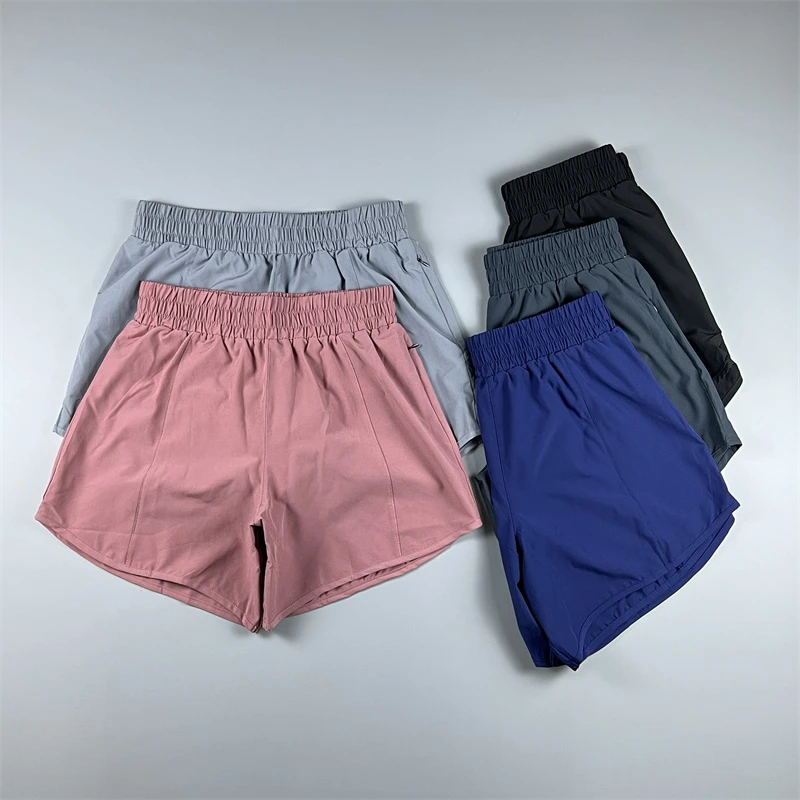 运动休闲外穿带兜速干运动短裤女 透气跑步防走光瑜伽健身下装