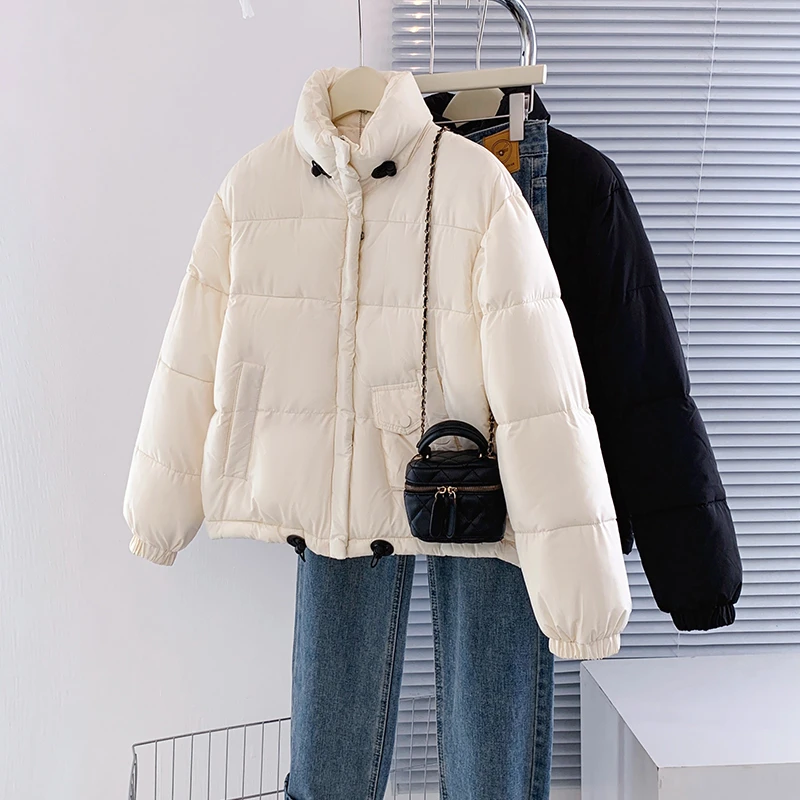 2024年短款棉服女冬季面包服红色立领爆款学生加厚新款棉衣潮