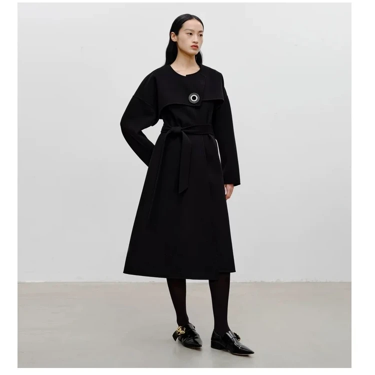 comme moi  24秋冬女裝分體式長款大衣  3d303