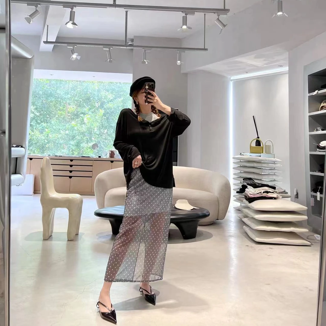 Annenono  24秋冬波点半裙   abd31bg