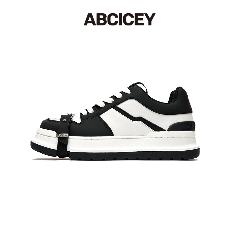【双十一破价】ABCICEY月食轻奢绑带鞋板鞋秋春夏厚底低帮防滑耐磨