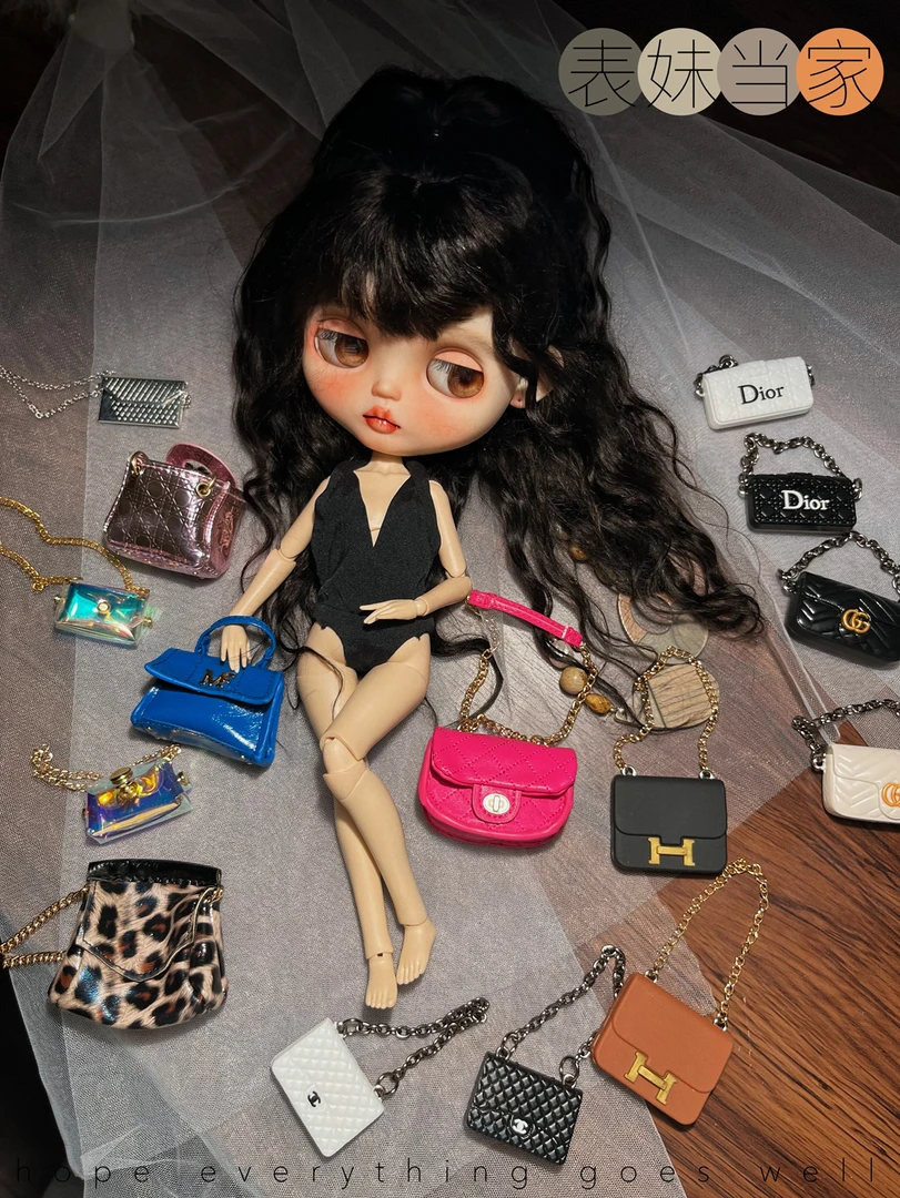 【时尚百搭包包配件】6分娃包30厘米bjd巴比小布心怡丽佳娃娃包包
