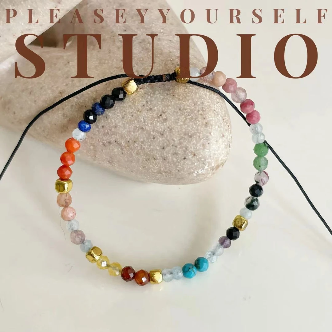 铜合金手链 「维纳斯」彩色串珠原创设计气质百搭时尚小众轻奢手链