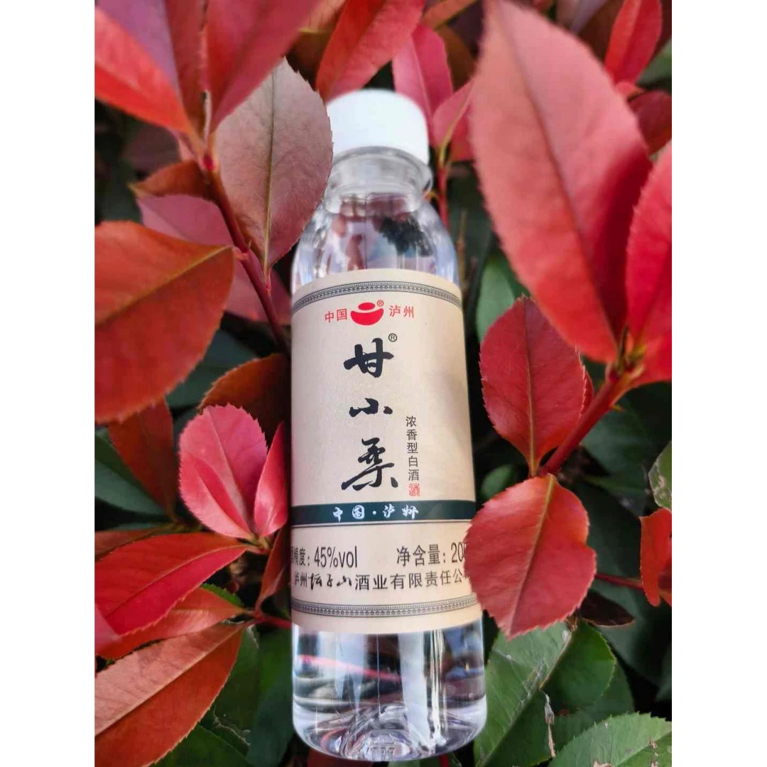 甘小柔泸州甘柔浓香型白酒宴请自饮PET瓶老窖高度经典45度200ML