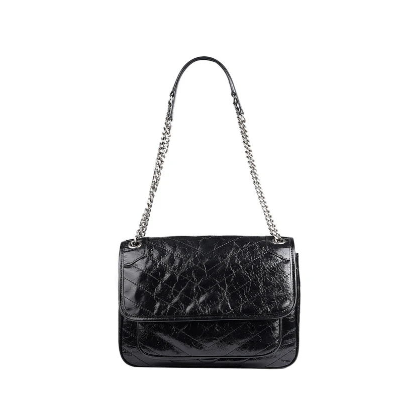 【28NK大号-优秀】经典百搭黑色链条流浪包单肩腋下女士包包