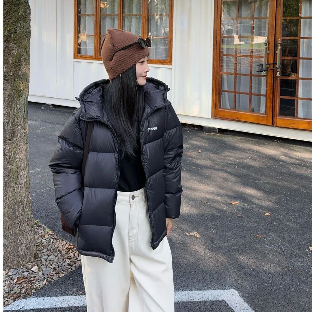 【90白鸭绒】芸古连帽泡芙面包服羽绒服男女同款短款时尚