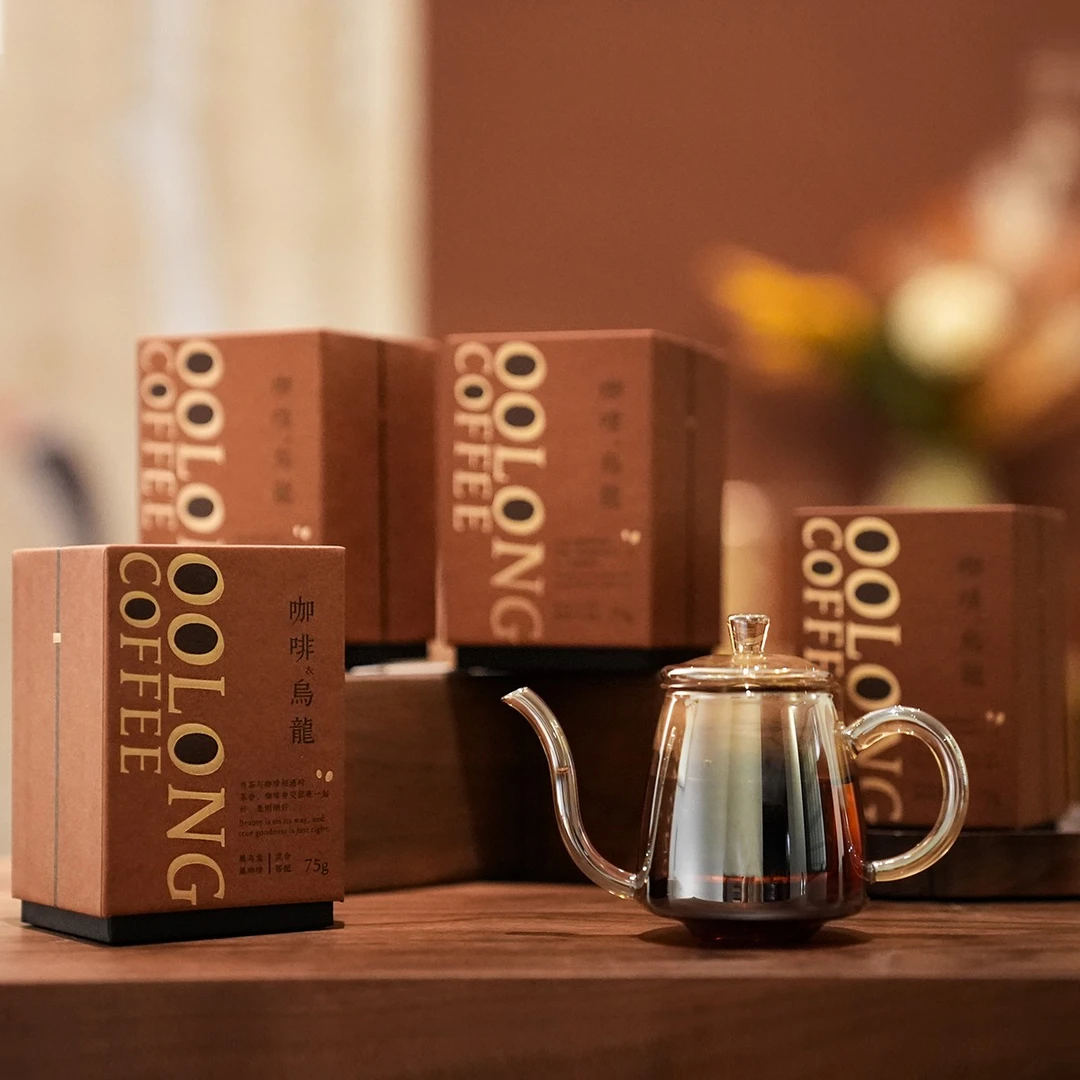 【肖肖】咖啡乌龙茶  咖啡豆  咖啡香 茶叶  自饮送礼 盒装