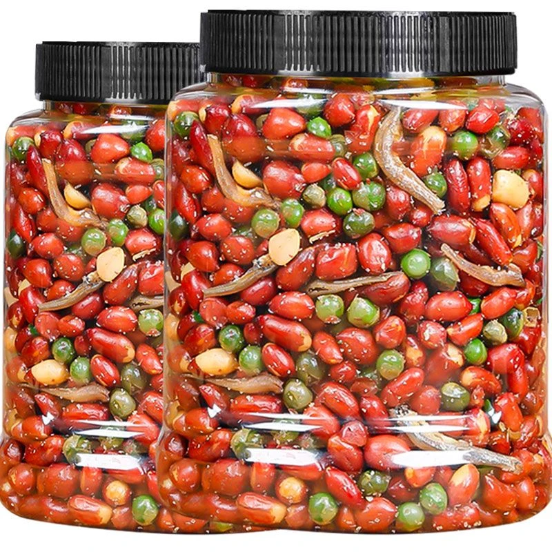 香辣小鱼花生米500g*2大罐五香麻辣网红小鱼干花生米油炸延边特产