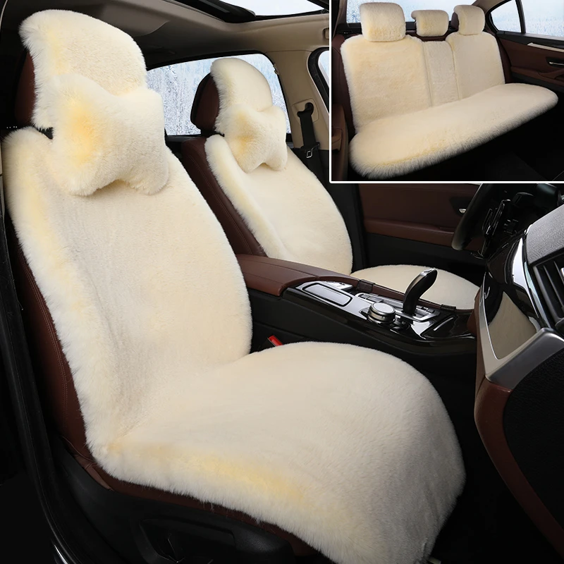 2024年新款汽车坐垫冬季兔毛毛绒防滑座垫短毛绒五座全包加厚保暖