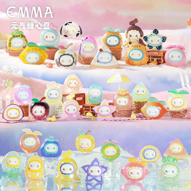 大满罐·元气糖心豆萌粒|EMMA水果萌粒秘境森林盲盒迷你摆件